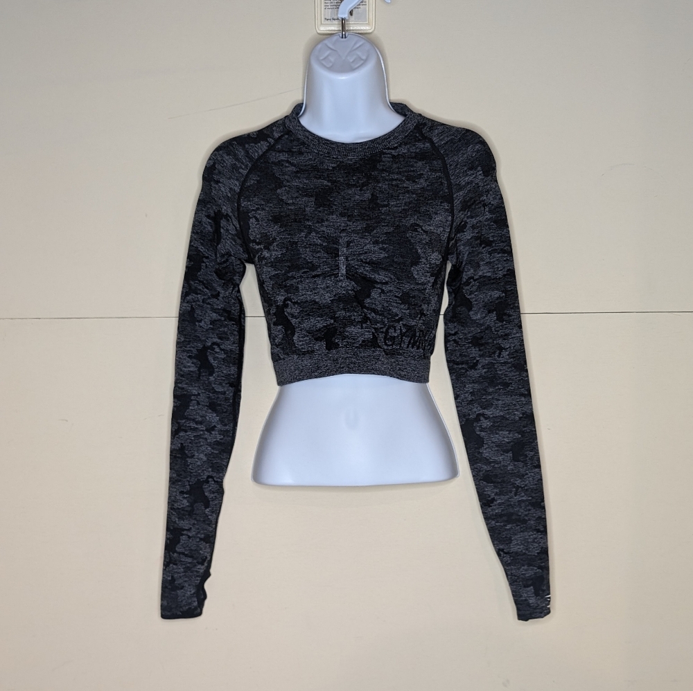 Gymshark Camo Long Sleeve Crop Top